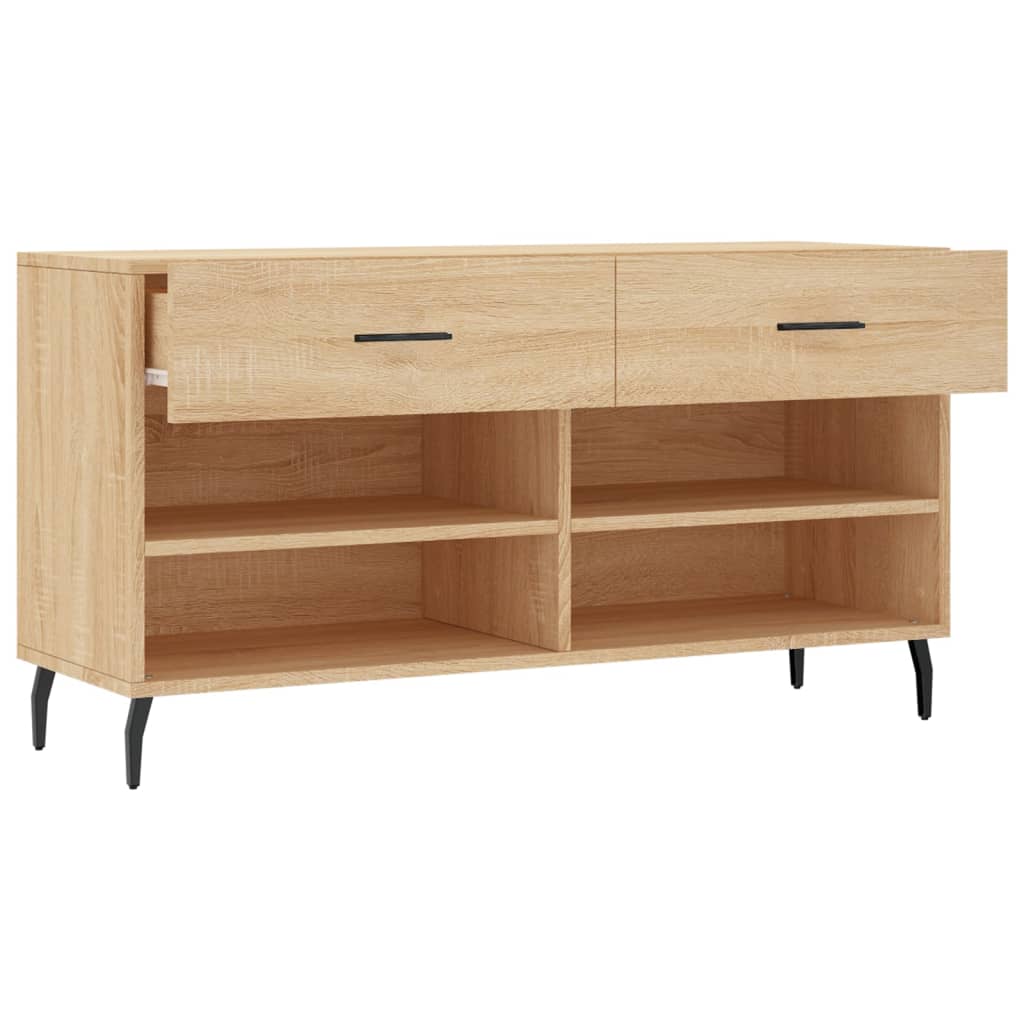 Schoenenbank 102X35X55 Cm Bewerkt Hout Kleurig Sonoma Eiken
