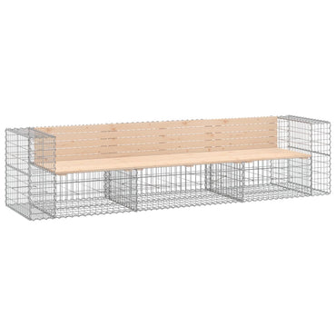 Tuinbank Schanskorfontwerp 287X71X65,5 Cm Massief Grenenhout