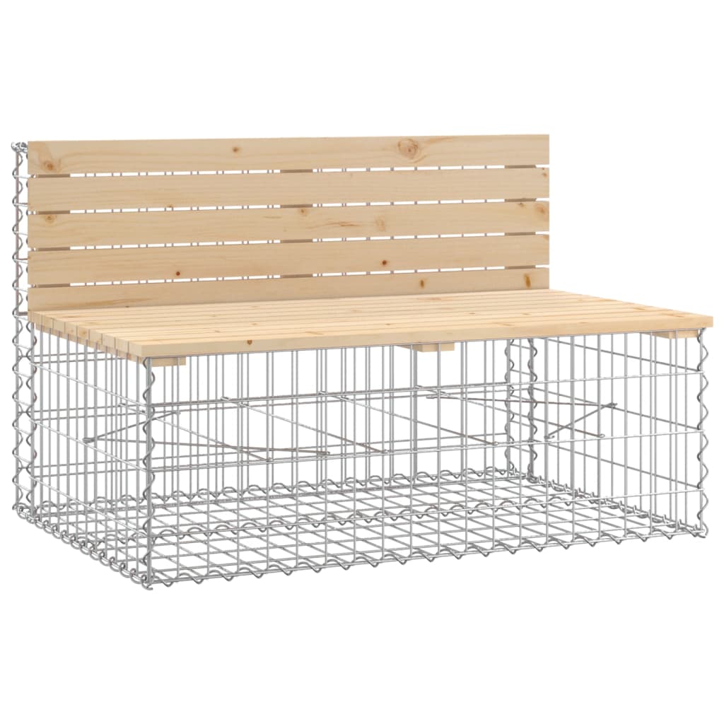 Tuinbank Schanskorfontwerp 287X71X65,5 Cm Massief Grenenhout