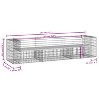 Tuinbank Schanskorfontwerp 287X71X65,5 Cm Massief Grenenhout
