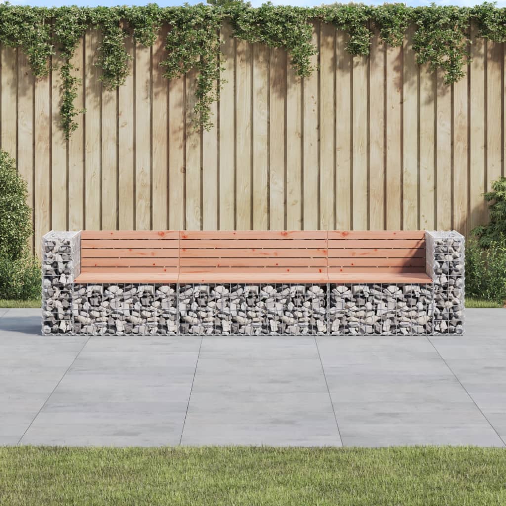 Tuinbank Schanskorfontwerp 287X71X65,5 Cm Massief Grenenhout