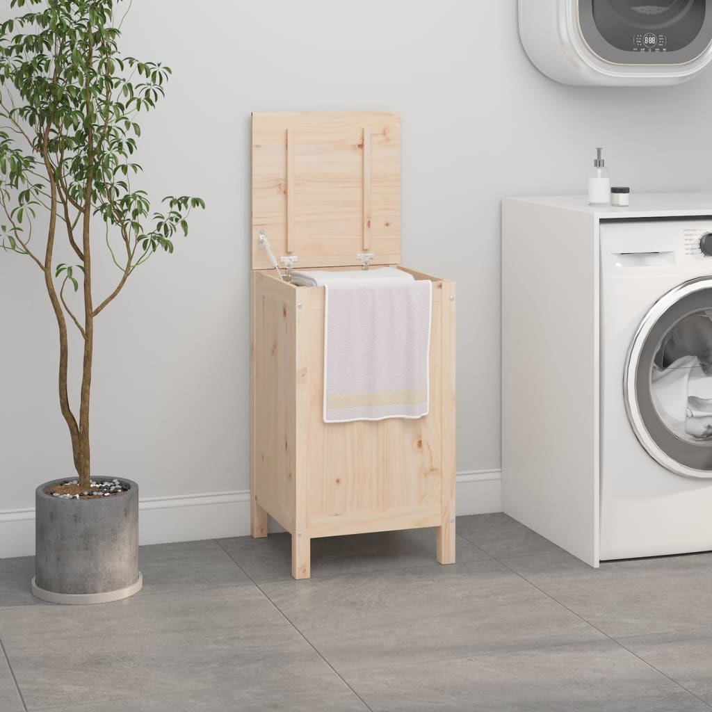 Wasmand 88,5X44X76 Cm Massief Grenenhout