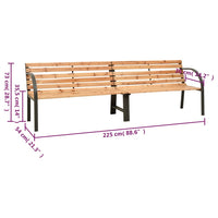 Tuinbank Dubbel Massief Vurenhout Bruin