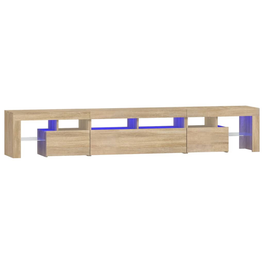 Tv-Meubel Met Led-Verlichting 230X36,5X40Cm Kleurig