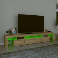 Tv-Meubel Met Led-Verlichting 230X36,5X40Cm Kleurig