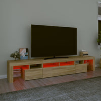 Tv-Meubel Met Led-Verlichting 230X36,5X40Cm Kleurig