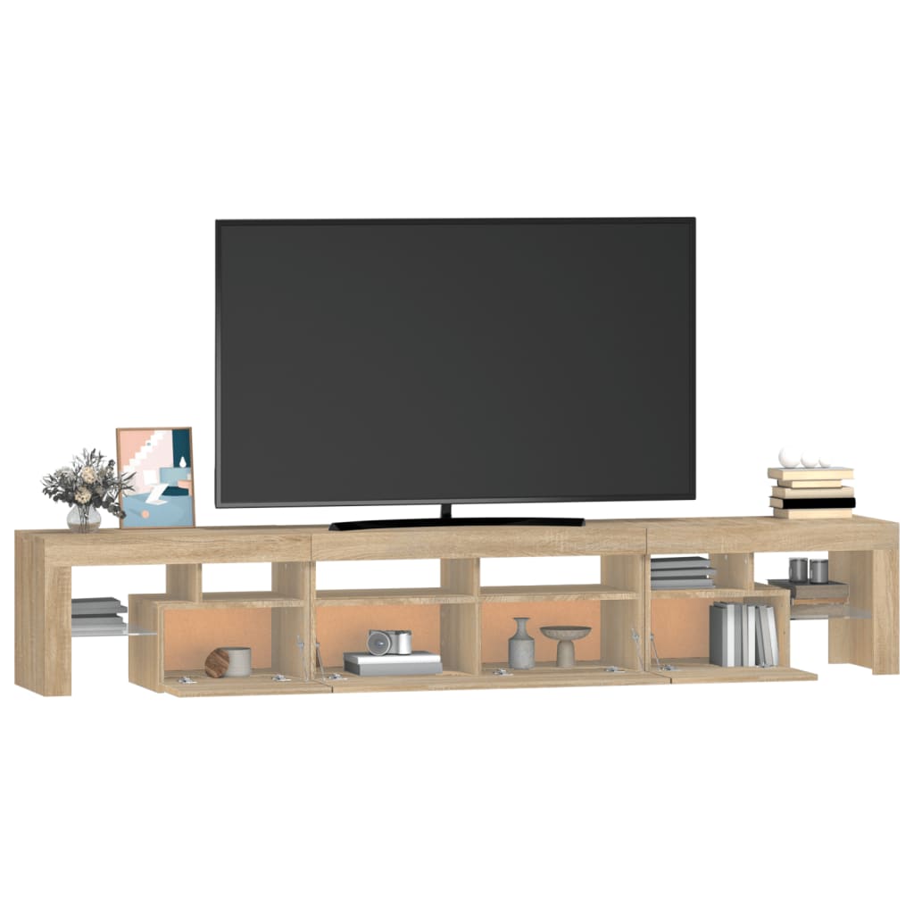 Tv-Meubel Met Led-Verlichting 230X36,5X40Cm Kleurig