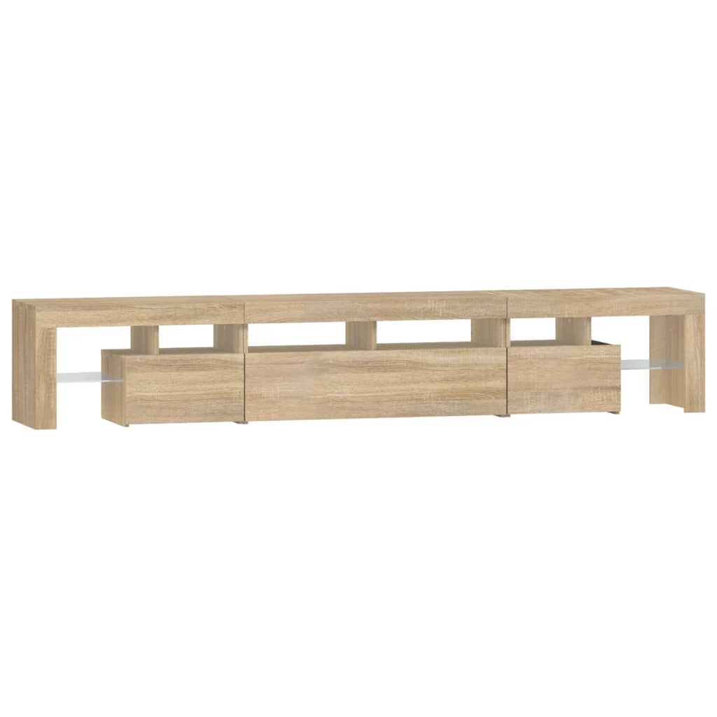 Tv-Meubel Met Led-Verlichting 230X36,5X40Cm Kleurig