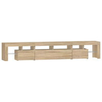 Tv-Meubel Met Led-Verlichting 230X36,5X40Cm Kleurig