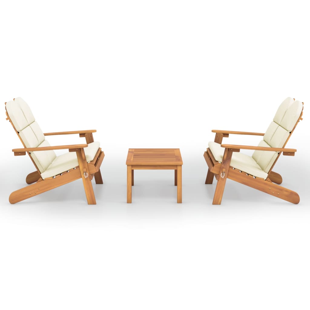 3-Delige Loungeset Adirondack Massief Acaciahout
