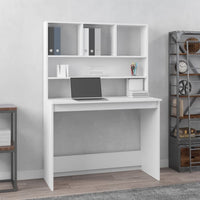 Bureau Met Schappen 102X45X148 Bewerkt Hout Kleur