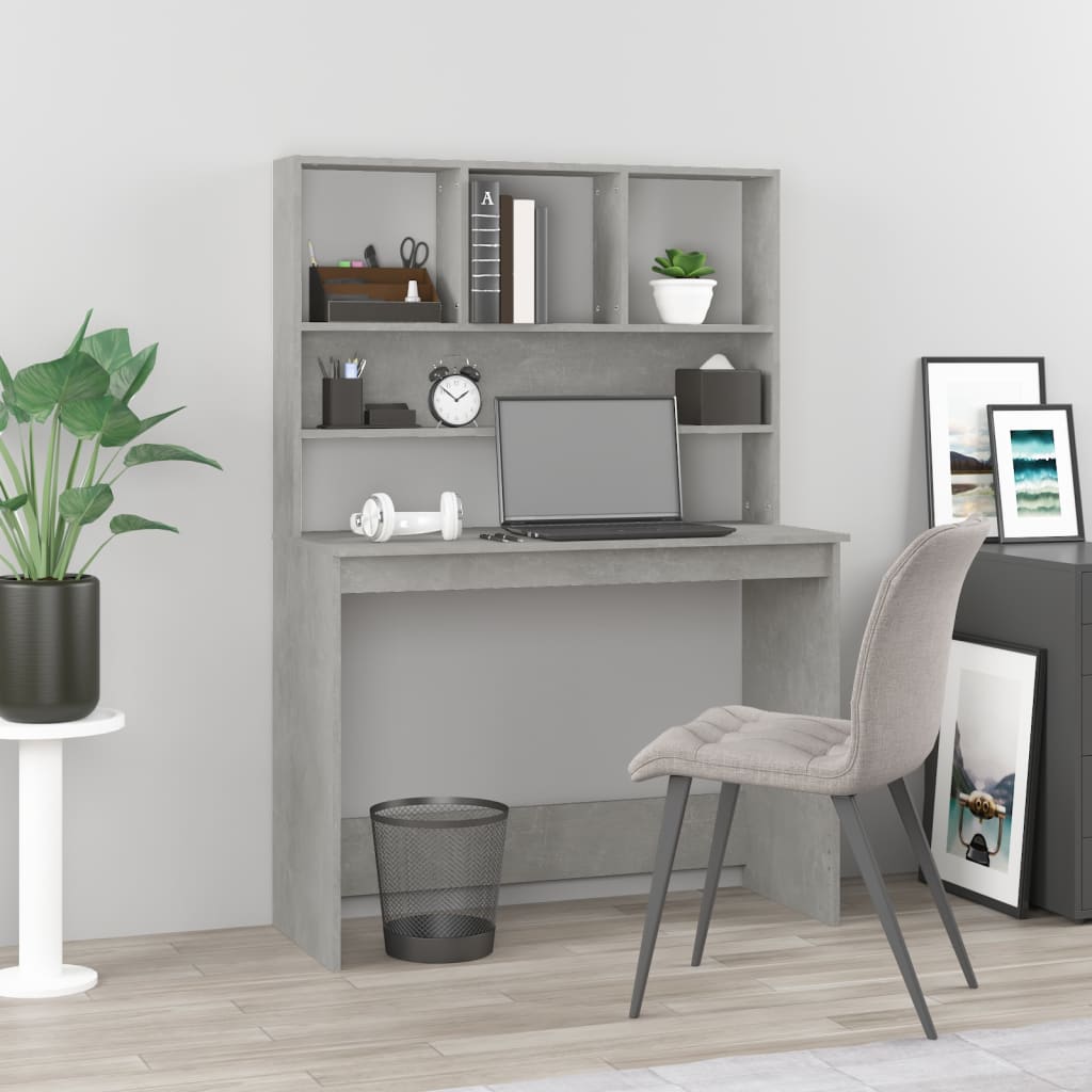 Bureau Met Schappen 102X45X148 Bewerkt Hout Kleur