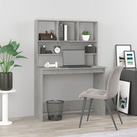 Bureau Met Schappen 102X45X148 Bewerkt Hout Kleur