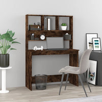 Bureau Met Schappen 102X45X148 Bewerkt Hout Kleur