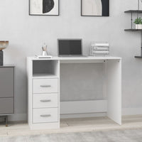 Bureau Met Lades 102X50X76 Cm Bewerkt Hout Kleurig
