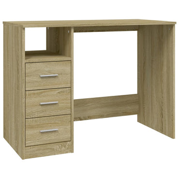 Bureau Met Lades 102X50X76 Cm Bewerkt Hout Kleurig
