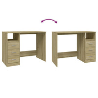 Bureau Met Lades 102X50X76 Cm Bewerkt Hout Kleurig