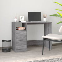Bureau Met Lades 102X50X76 Cm Bewerkt Hout Kleurig