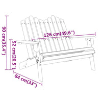 Tuinbank Adirondack 126 Cm Massief Acaciahout Naturel