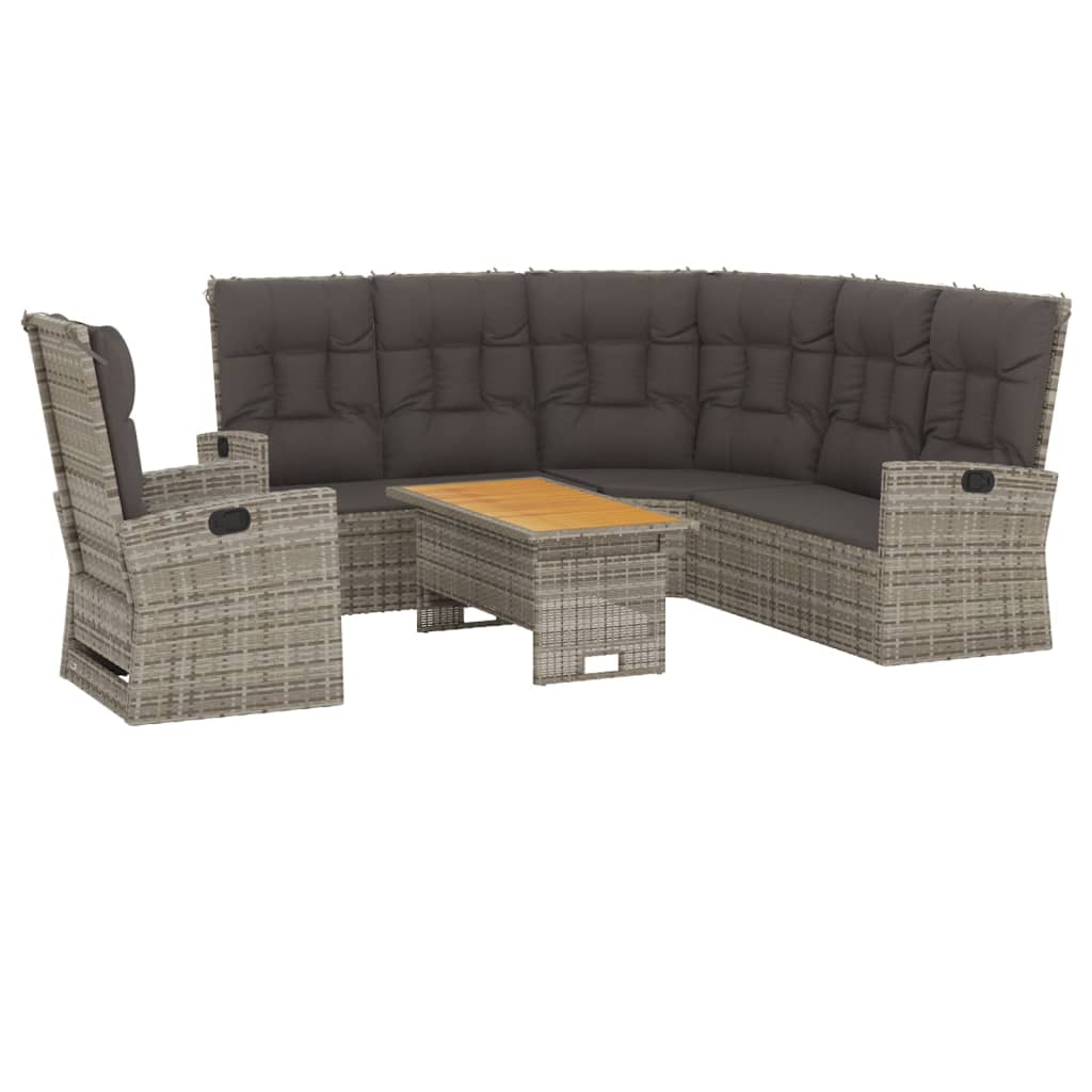Loungeset Met Kussens Poly Rattan
