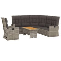 Loungeset Met Kussens Poly Rattan