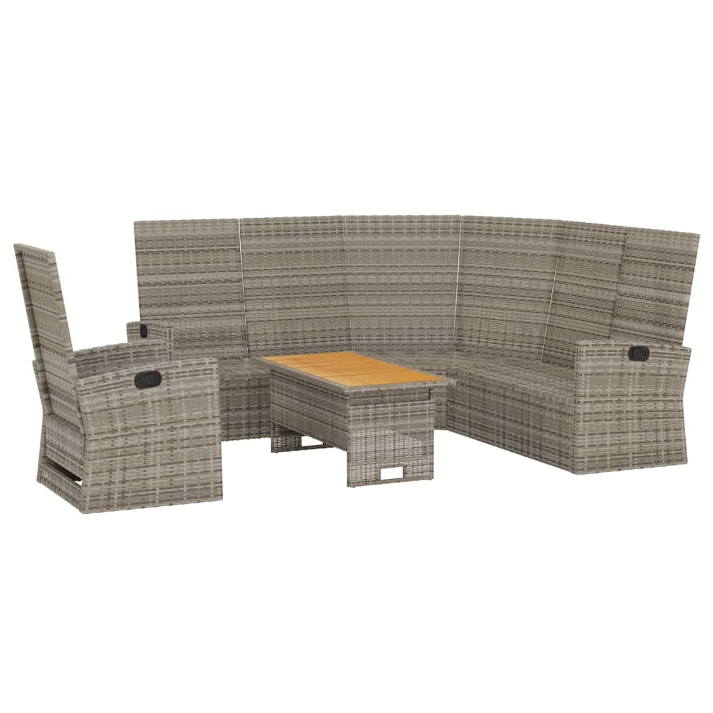 Loungeset Met Kussens Poly Rattan