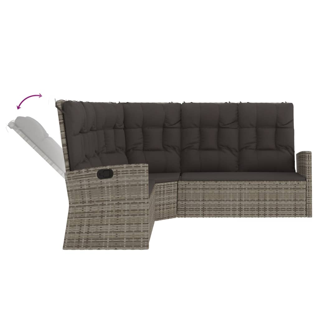 Loungeset Met Kussens Poly Rattan