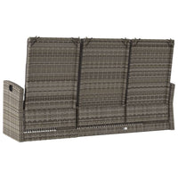 Tuinbank Verstelbaar Met Kussens 173 Cm Poly Rattan