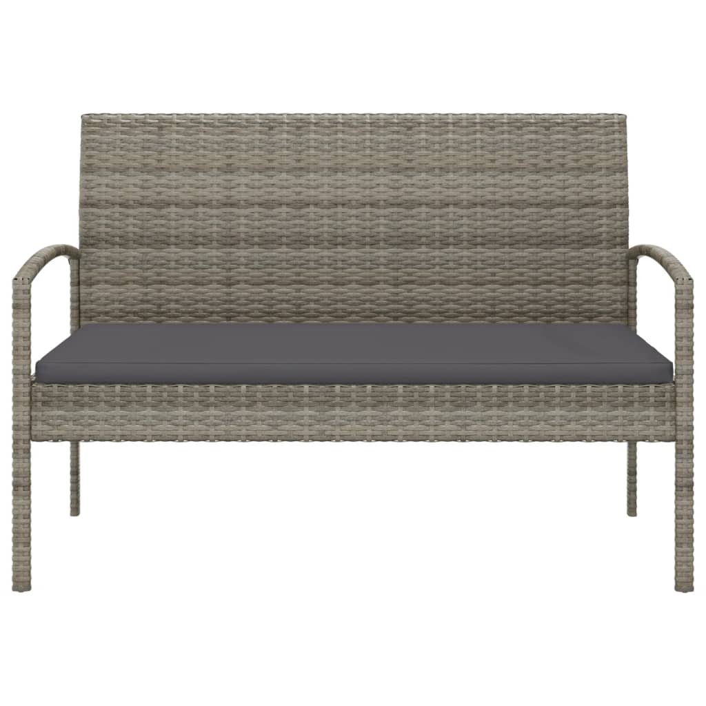 Tuinbank Met Kussen 105 Cm Poly Rattan