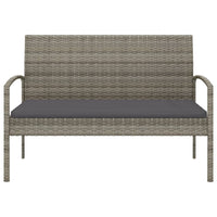 Tuinbank Met Kussen 105 Cm Poly Rattan