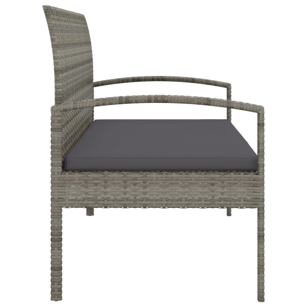 Tuinbank Met Kussen 105 Cm Poly Rattan