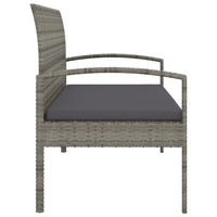 Tuinbank Met Kussen 105 Cm Poly Rattan