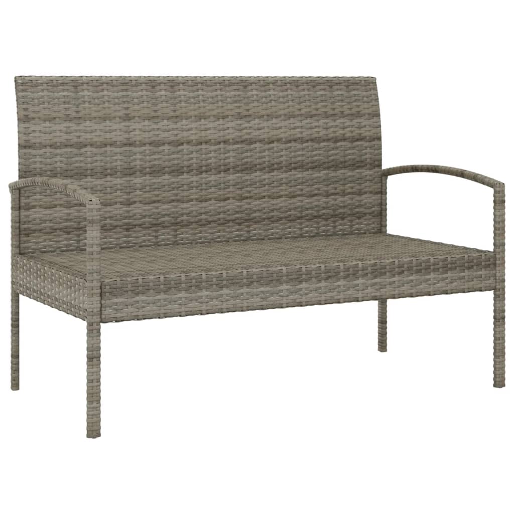 Tuinbank Met Kussen 105 Cm Poly Rattan