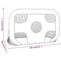 Voetbaldoel Met Doelwit 120X80X80 Cm Polyester
