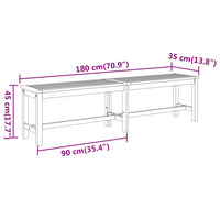 Tuinbank 180X35X45 Cm Massief Acaciahout