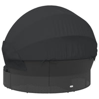 Loungebed Met Luifel En Kussens Poly Rattan