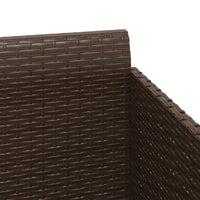 Ligbed Met Kussens 182X118X63 Cm Poly Rattan