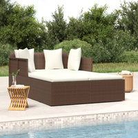 Ligbed Met Kussens 182X118X63 Cm Poly Rattan