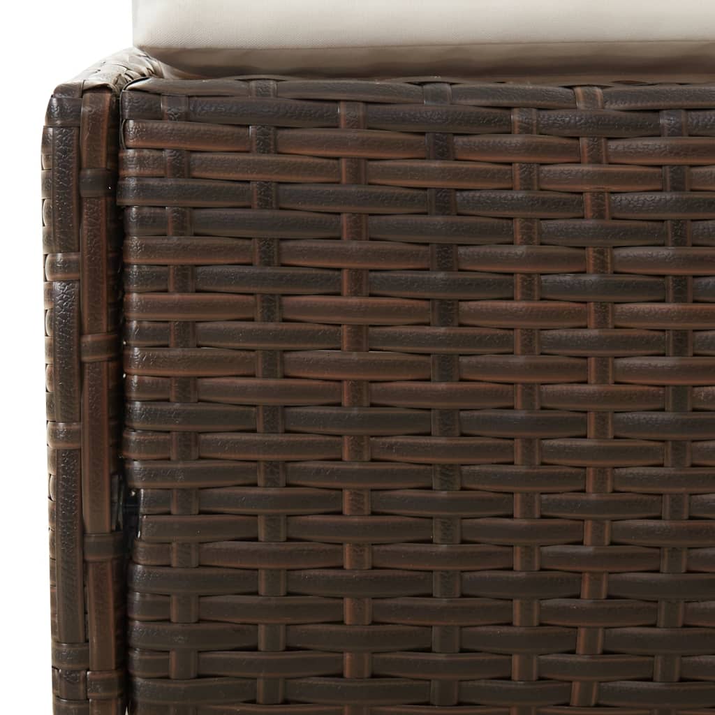 Ligbed Met Inklapbaar Dak 200X114X128 Cm Poly Rattan