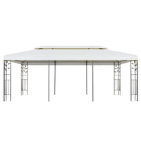 Prieel Met Dubbel Dak 6X3 M Wit