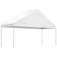 Prieel Met Dak 6,69X5,88X3,75 M Polyetheen Wit