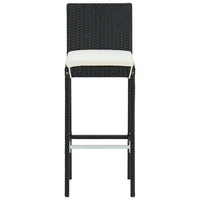Barkrukken Met Kussens Poly Rattan