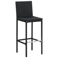 Barkrukken Met Kussens Poly Rattan