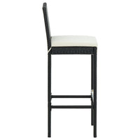 Barkrukken Met Kussens Poly Rattan