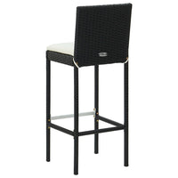 Barkrukken Met Kussens Poly Rattan