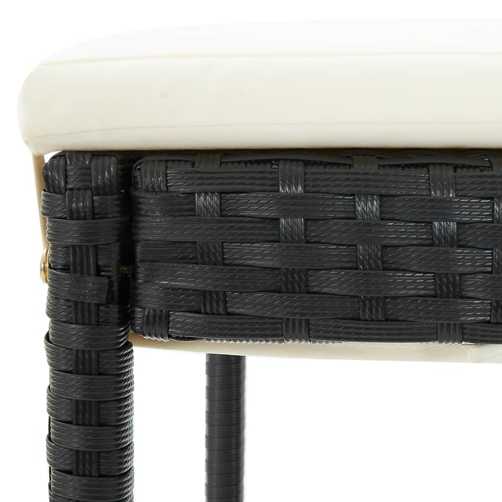 Barkrukken Met Kussens Poly Rattan