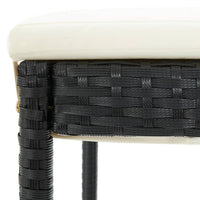 Barkrukken Met Kussens Poly Rattan