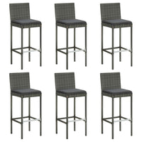 Barkrukken Met Kussens Poly Rattan