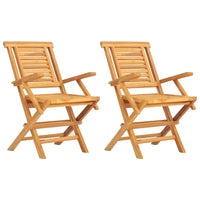 Tuinstoelen 2 St Inklapbaar 56X63X90 Cm Massief Teakhout