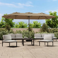 Parasol Dubbel Dak 449X265 Cm Bordeaux